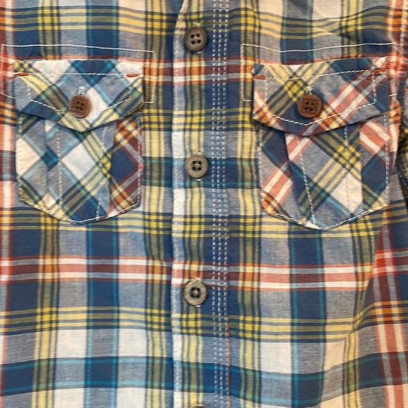 Oshkosh Long Sleeve Button Down Toddler Boy Plaid Button Down Shirt - Size 24M - Picture 2 of 5